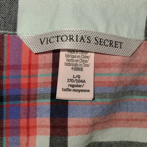 Women's Victoria's Secret Plaid Pajama Set Size L - Picture 3 of 9